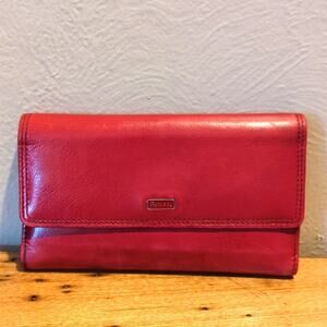 Vintage Rolf's Cherry Red Leather Wallet